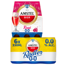 Amstel radler 0.0% of rosé 0.0%